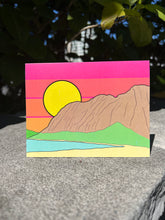 Load image into Gallery viewer, Waimanalo Ridge hand-drawn Hawaii greeting card, photo 4
