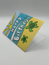 Load image into Gallery viewer, Honu Birthday hand-drawn Hawaii greeting card, photo 2