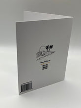 Load image into Gallery viewer, Back of the Mahalo Waterfall greeting card with the Paradise Visions logo