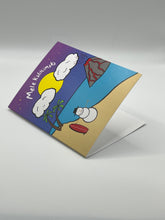 Load image into Gallery viewer, Island Snowman hand-drawn Hawaii greeting card, photo 2