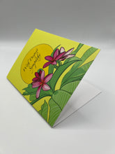 Load image into Gallery viewer, Deepest Sympathy hand-drawn Hawaii greeting card, photo 2