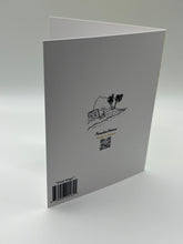 Load image into Gallery viewer, Back of the Island Magic greeting card with the Paradise Visions logo