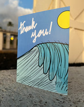 Load image into Gallery viewer, Thank You Wave hand-drawn Hawaii greeting card, photo 4
