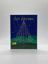 Load image into Gallery viewer, Christmas Tree park hand-drawn Hawaii greeting card, photo 4