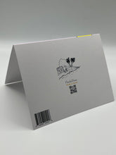 Load image into Gallery viewer, Back of the ISLAND greeting card with the Paradise Visions logo