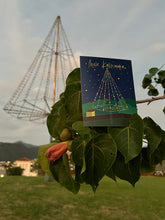 Load image into Gallery viewer, Christmas Tree park hand-drawn Hawaii greeting card, photo 3