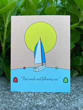 Load image into Gallery viewer, Fair Winds hand-drawn Hawaii greeting card, photo 3